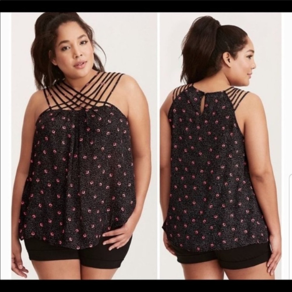 Torrid Strappy Neck Georgette Tank